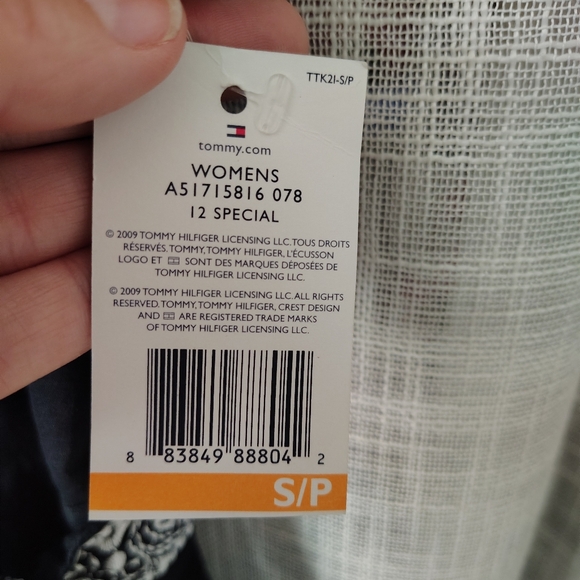 NWT Tommy Hilfiger Black Wrap Dress w/ Embroidered Belt Small - Picture 12 of 15